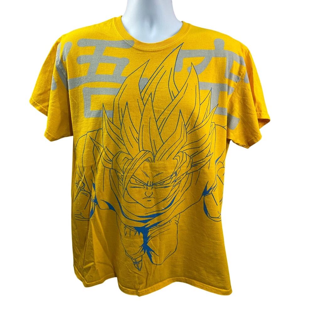 Dragon Ball Z Super Saiyan Graphic Tee Yellow Size L Men’s short-sleeve T-shirt